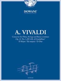 Concerto for Flute, Strings and BC Op.10 No.3 - RV 428 Il Gardellino in D Major - noty pro příčnou flétnu